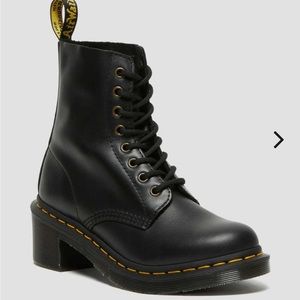 Dr. Martens CLEMENCY WOMEN'S LEATHER HEELED LACE UP BOOTS